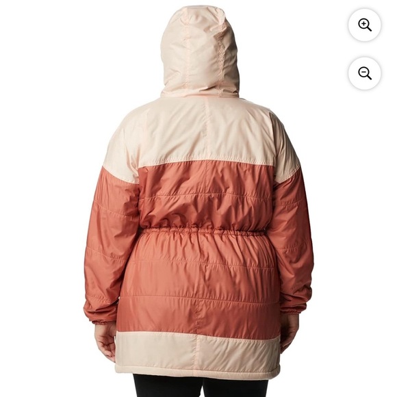 New Columbia Women's Flash Challenger Sherpa Lined Long Jacket size XXL IN PEACH - Picture 7 of 11